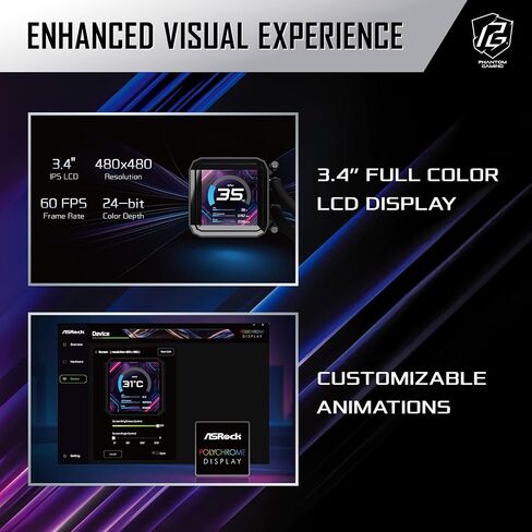 ASRock X870E Nova WiFi Motherboard & Phantom Gaming 360 LCD AIO Cooler Bundle | Flagship AM5 Platform with 3.4" LCD Display in Kuwait