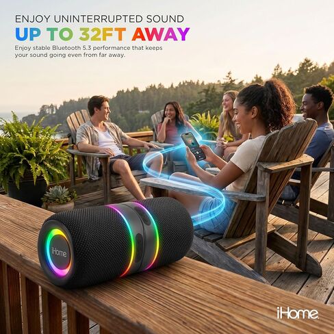 iHome 2-in-1 Portable Wireless Bluetooth Speaker with RGB Lights in Kuwait