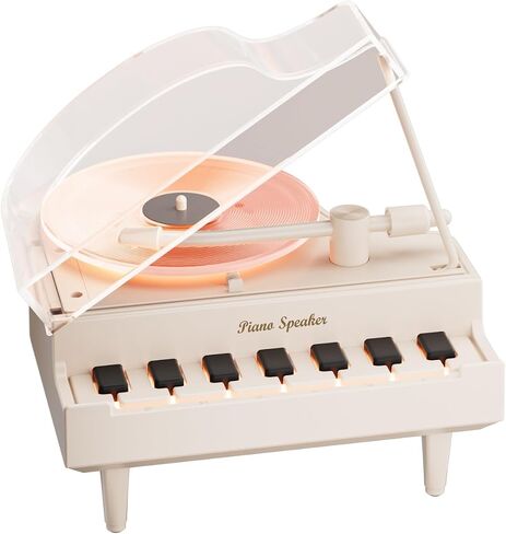 Piano Bluetooth Speaker with LED Expression, Speaker for Room Decoration, Perfect for Cafes, Restaurants, Vintage Cloth Stores, Bedroom etc. in Kuwait