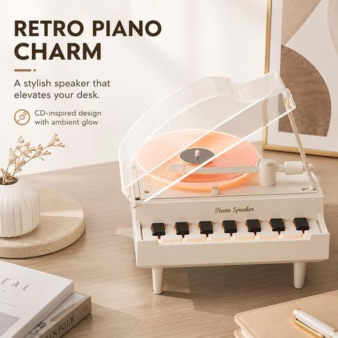 Piano Bluetooth Speaker with LED Expression, Speaker for Room Decoration, Perfect for Cafes, Restaurants, Vintage Cloth Stores, Bedroom etc. in Kuwait