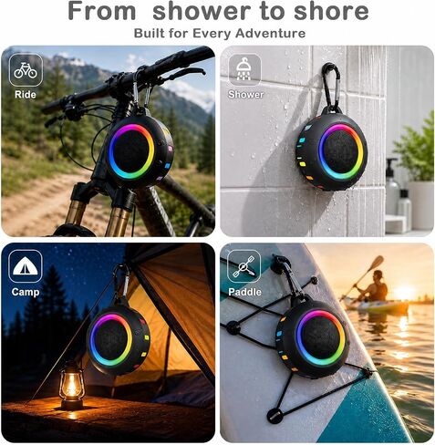 Waterproof Shower Bluetooth Speaker,IPX7 Gifts for Men Women Teens in Kuwait