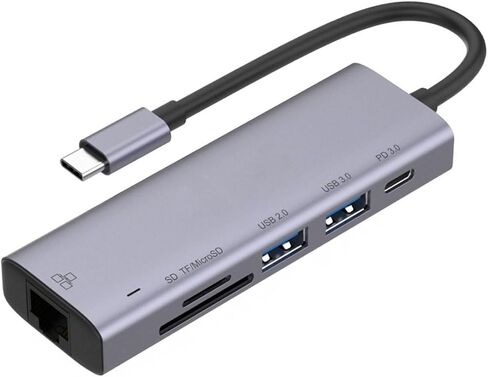 USB-C Hub Compatible with Samsung Galaxy Tab S11 (2025)/Ultra (2025) - 6-in-1 Adapter RJ45 Ethernet Port Type-C PD Charger Card Reader Network in Kuwait