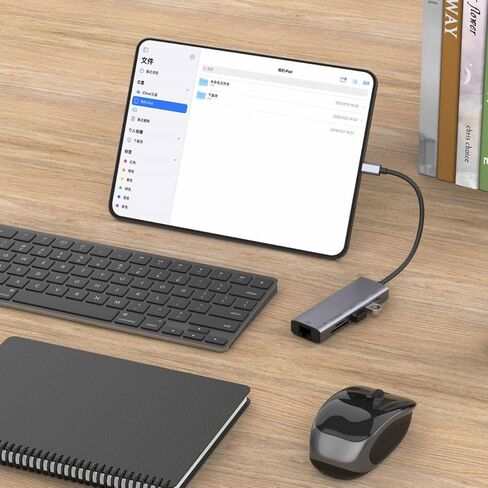 USB-C Hub Compatible with Samsung Galaxy Tab S11 (2025)/Ultra (2025) - 6-in-1 Adapter RJ45 Ethernet Port Type-C PD Charger Card Reader Network in Kuwait