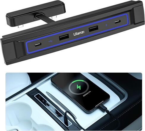 VIJIM USB Hub for Tesla, USB-C Typ-C 27W Fast Charging Docking Station in Kuwait