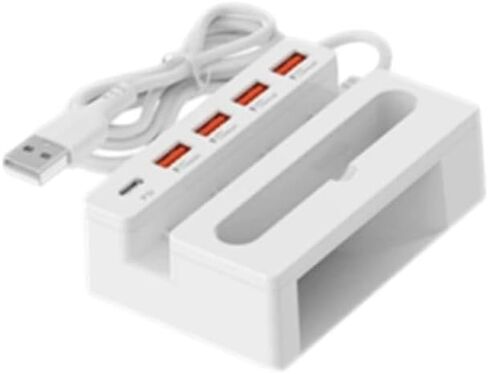 1-Pcs 5 USB Ports Charging Station for Multiple Devices with Holder Stand,Tablet and Other Electronic in Kuwait
