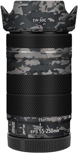 EFS 55-250 4-5.6 Lens Skin Vinyl Wrap Film Camera Protective Sticker for Canon EF-S 55-250mm F4-5.6 is STM III Photography Accessories(Field Camouflage) in Kuwait