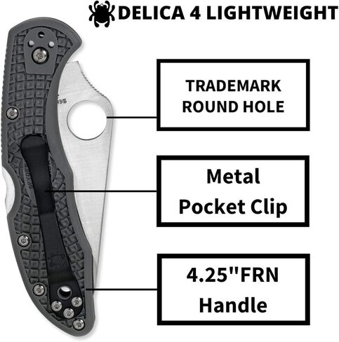 Spyderco Delica 4 Lightweight Signature Folding Knife, CombinationEdge in Kuwait