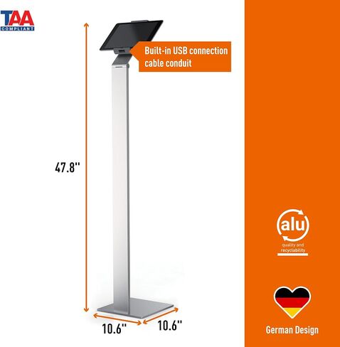 Durable Tablet Floor Stand, Universal Mount, Fits 7" - 13" Tablets in Saudi Arabia