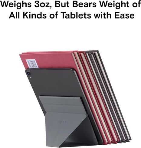 MOFT Invisible Slim Tablet Stand, Adjustable and Foldable Design, Compatible with Tablets Up to 7.9-9.7 Inches, Adhesive Version, Grey in Kuwait