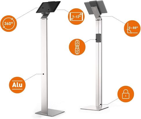 Durable Tablet Floor Stand, Universal Mount, Fits 7" - 13" Tablets in Saudi Arabia