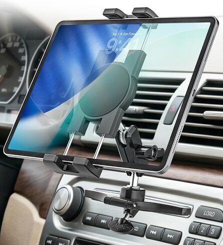 Car CD Slot Tablet Mount for 4-13" Device, Anti-Shake Extended Aluminum Arm in Saudi Arabia