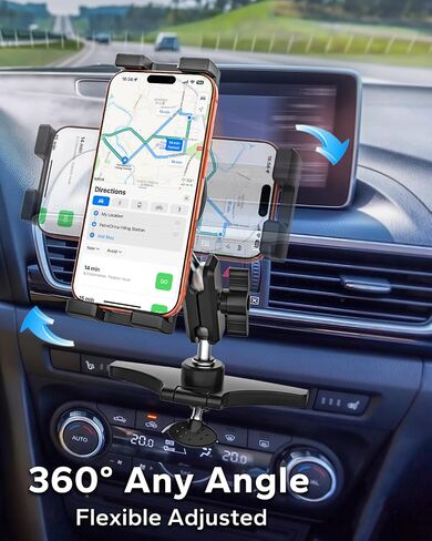 Car CD Slot Tablet Mount for 4-13" Device, Anti-Shake Extended Aluminum Arm in Saudi Arabia
