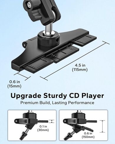 Car CD Slot Tablet Mount for 4-13" Device, Anti-Shake Extended Aluminum Arm in Saudi Arabia