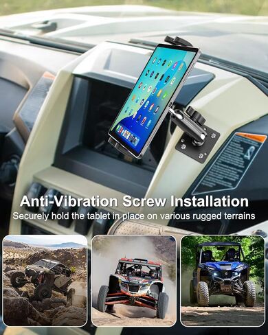 UTV Tablet Mount, Heavy Duty Drill Base Tablet Holder, 360° Adjustable Arm in Kuwait