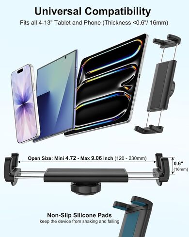 UTV Tablet Mount, Heavy Duty Drill Base Tablet Holder, 360° Adjustable Arm in Kuwait