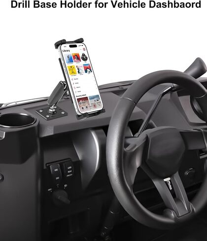 UTV Tablet Mount, Heavy Duty Drill Base Tablet Holder, 360° Adjustable Arm in Kuwait