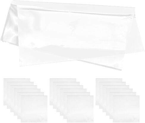 Generic 60pcs Plastic Vinyl Record Outer Sleeves Adhesive Seal Sturdy Protective Vinyl Album Covers Fingerprint-Free Storage in Kuwait