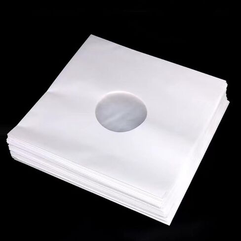 Generic 6pcs White 12 Inch Vinyl Record Sleeves with Double Layer Po Film, Snug Fit Protective Album Bags to Prevent Dust and Static, for Clean Record Storage in Kuwait