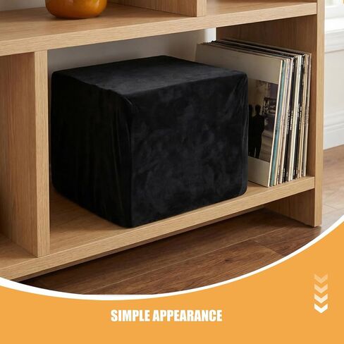 Vinyl, for Storage Shape Minimalist Organizational Needs Record Player Dust Cover Black Flannel Sleeve with Scratch Prevention Hair Protection Holds Pet in Kuwait