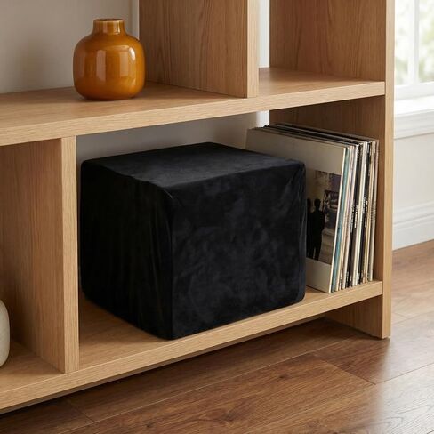 Vinyl, for Storage Shape Minimalist Organizational Needs Record Player Dust Cover Black Flannel Sleeve with Scratch Prevention Hair Protection Holds Pet in Kuwait