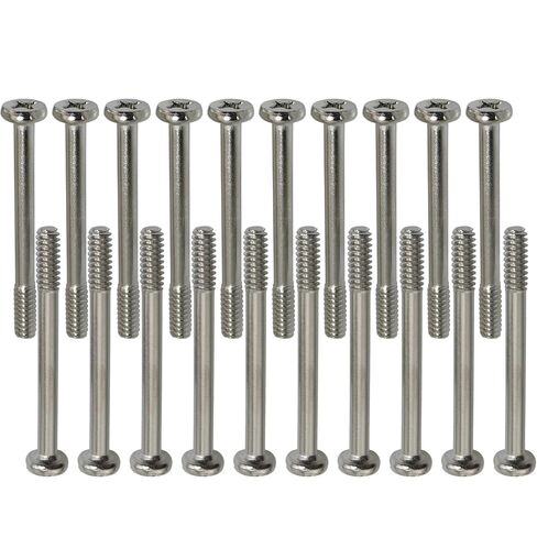 MEETOOT 20PCS 35mm Exhaust Long Screw Silver Nickel Plated Fan Screws Suitable for Fitting Water Cooled Radiators in Kuwait