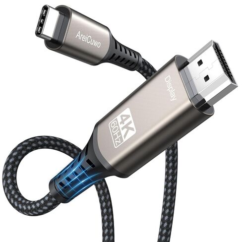 USB C to HDMI Cable 6.6FT(4K@60Hz), Type C to HDMI 2.0 Cord for Home Office, [Thunderbolt 3/4 Compatible] for Chromebook, MacBook Pro/Air, iPhone 17/16, iPad Pro, iMac, XPS 17, Galaxy S9 S25, Surface in Kuwait