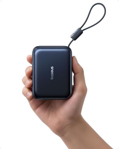 Baseus PicoGo AC22 Mini Power Bank, 10000mAh 45W PD Portable Charger Built-in USB-C Cable, Ultra Small Sized Battery Pack, Fast Charging Battery Bank for iPhone 17/16/15 Samsung S25/S24 Pixel 10 iPad in Kuwait