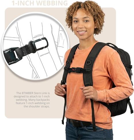8TIMBER Stern Link with FIDLOCK Quick Release Magnetic Sternum Strap - Compatible with Most Backpacks in Saudi Arabia