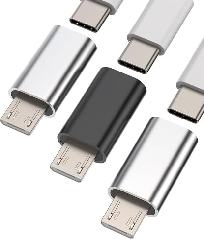 USB C to Micro USB Adapter Pack of 3 USB C Female Android Male Converter Type Jack Charger Cable Mini Charger Adapter Compatible with for Compatible for Samsung Connector in Kuwait