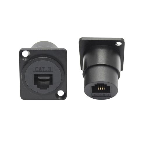 2Pcs RJ45 Panel Mount Connector, D-Type Cat6 Female Socket LAN Network Plug in Kuwait
