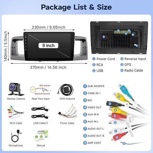Car Radio Stereo for Toyota Corolla 2003 2004 2005 2006 2007 2008 Upgrade in Kuwait