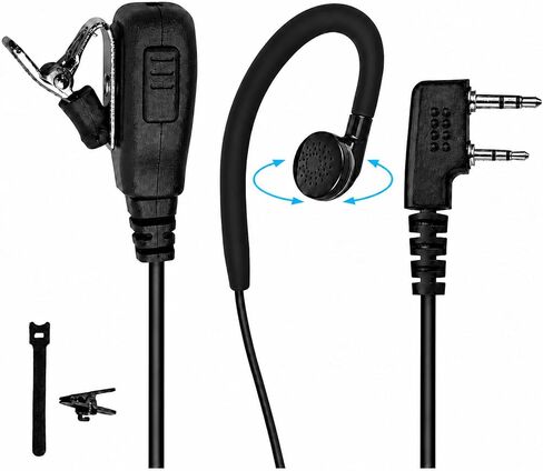 2-Pin K-Type G-Shape Earpiece with PTT Mic for Baofeng UV-5R/UV-82 in Kuwait