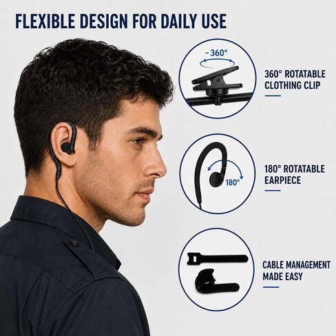 2-Pin K-Type G-Shape Earpiece with PTT Mic for Baofeng UV-5R/UV-82 in Kuwait