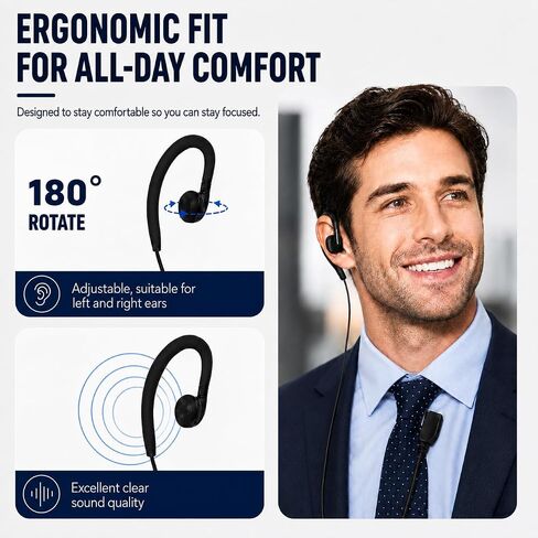 2-Pin K-Type G-Shape Earpiece with PTT Mic for Baofeng UV-5R/UV-82 in Kuwait