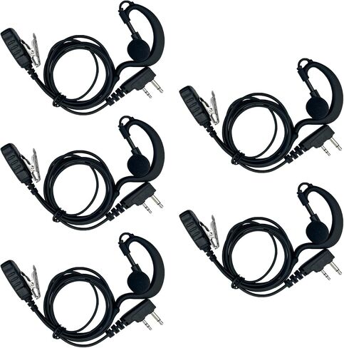 5 Pack G-Shape Earloop Earpiece Headset for IC-F3000 F4000 V80 V85 in Kuwait