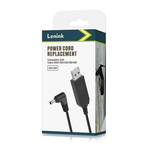 Lenink Power Cord Compatible with Cobra RAD 480i/350/380/450, Replacement Cord Cable USB Charger Compatible with Most Cobra Radar Detectors (1m/3.28ft) in Kuwait