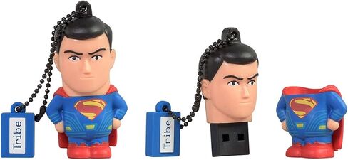 Tribe DC Comics Warner Bros. Pendrive Figure 16 GB Funny USB Flash Drive 2.0, Superman Movie, Clear, Model:FD033501 in Kuwait