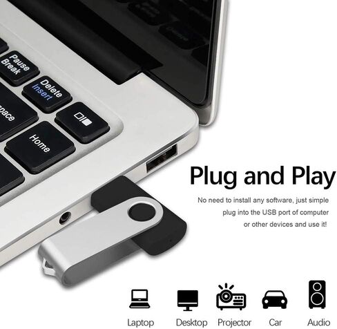 Aiibe 128GB Flash Drive USB Flash Drive 128 GB USB 3.0 Memory Stick Thumb Drive 128GB 3.0 Black in Kuwait