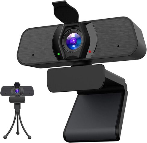 Webcam with Microphone 1080P HD for Streaming Conference Live Broadcast Recording Gaming Online Classes Desktop Laptop Windows in Kuwait