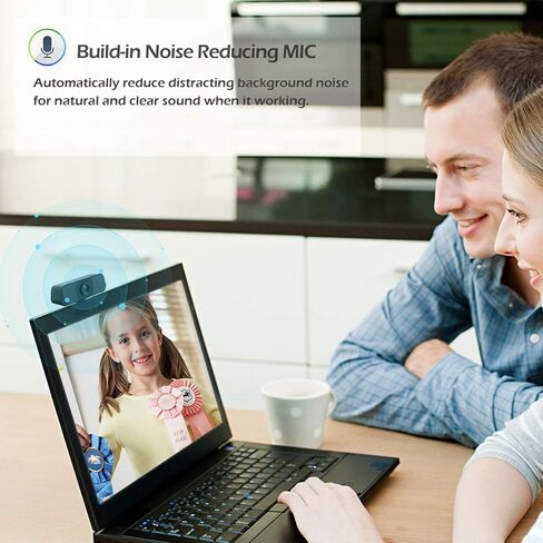 Webcam with Microphone 1080P HD for Streaming Conference Live Broadcast Recording Gaming Online Classes Desktop Laptop Windows in Kuwait