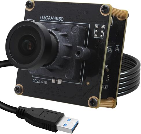 SVPRO 4K 60pfs USB 3.0 Camera, IMX678 High Resolution Webcam with M12 Lens, UVC Computer Camera Plug and Play for Windows, Linux, MacOS, Android (CV100 -M12+Case(FOV 100°)) in Kuwait