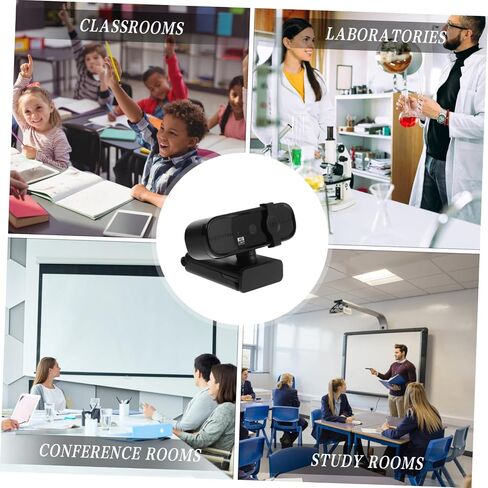 Housoutil Streaming Webcam for PC with Microphone USB Computer Camera for Live Video Conferencing Online Teaching Easy Setup HD Image Quality for Desktop Use in Kuwait