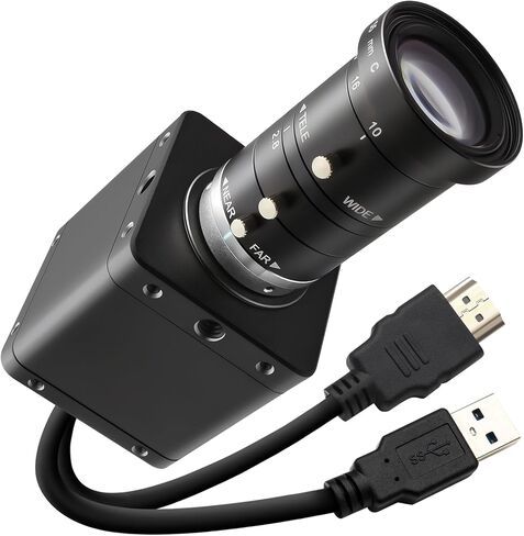 SVPRO 4K 60FPS USB3.0 HDMI Camera, Manual Focus Webcam with 10-55mm Zoom Lens, H.264 High Speed UVC Lightburn Cameras for Computer, Compatible for Windows Mac Linux Android TV in Kuwait