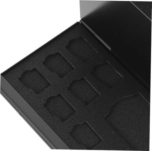 Memory Card Storage Case PP Box with Shock Protection Black in Kuwait