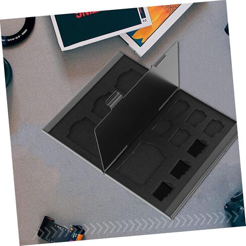 Memory Card Storage Case PP Box with Shock Protection Black in Kuwait