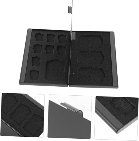 Memory Card Storage Case PP Box with Shock Protection Black in Kuwait