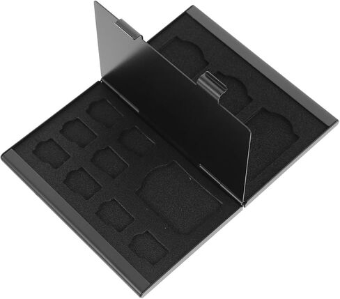 Memory Card Storage Case PP Box with Shock Protection Black in Kuwait