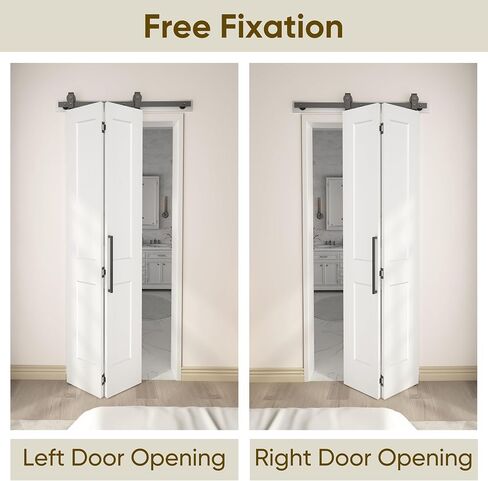 BarnSmith 36 in.x 84 in. Bifold Barn Door, 2-Panel White Primed Bifold Door in Kuwait