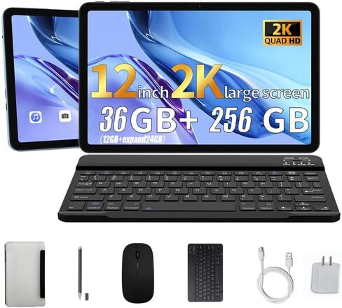 redbeat 12 Inch Gaming Tablet 256GB with Keyboard Pen Case, Android 15 in Kuwait