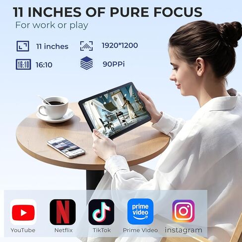 Tablet 11 Inch, Android 16 Tablet with Keyboard Gemini AI, Obsidian in Kuwait